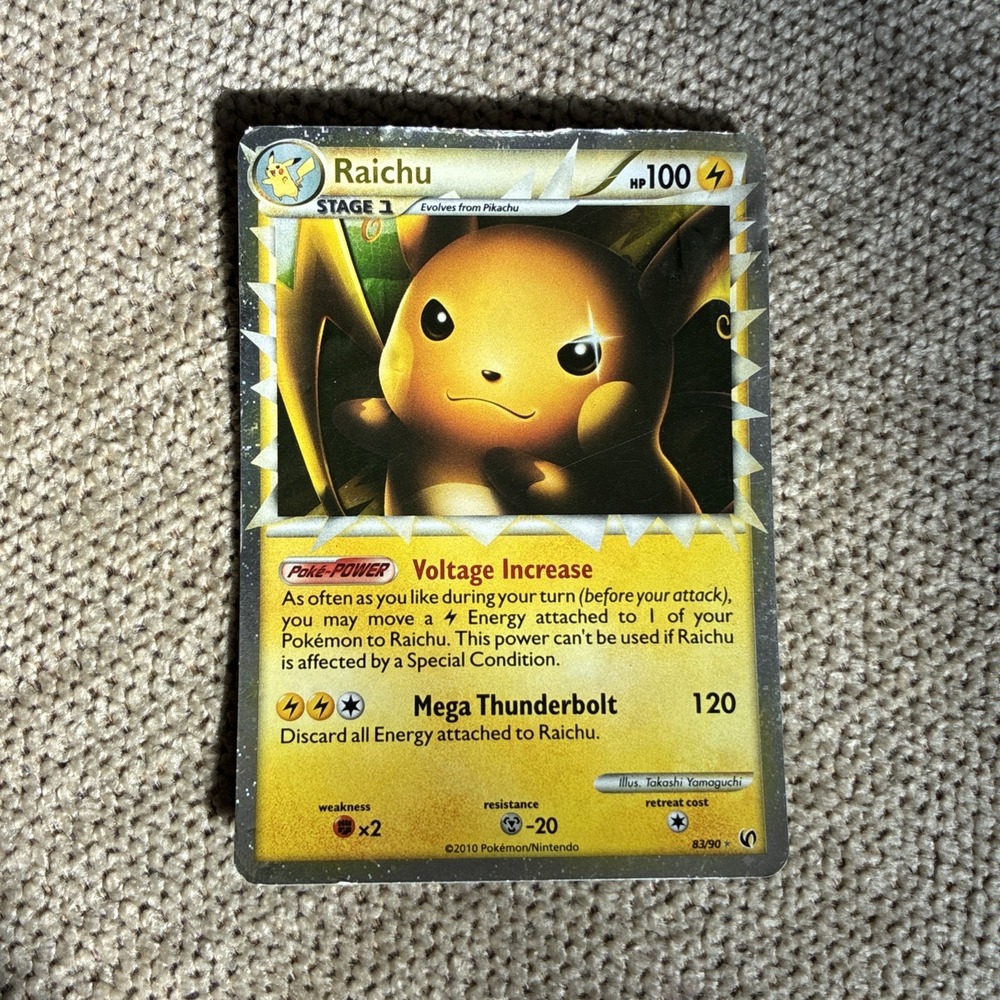 Pokémon TCG Raichu Holo Prime Card 83/90 Undaunted Set HP